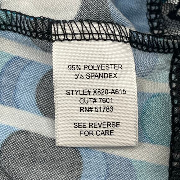 Maurices Blue Lace Stretch Bubble Y2K Silky Geometric Retro Tank Top Cami Small - Picture 5 of 9